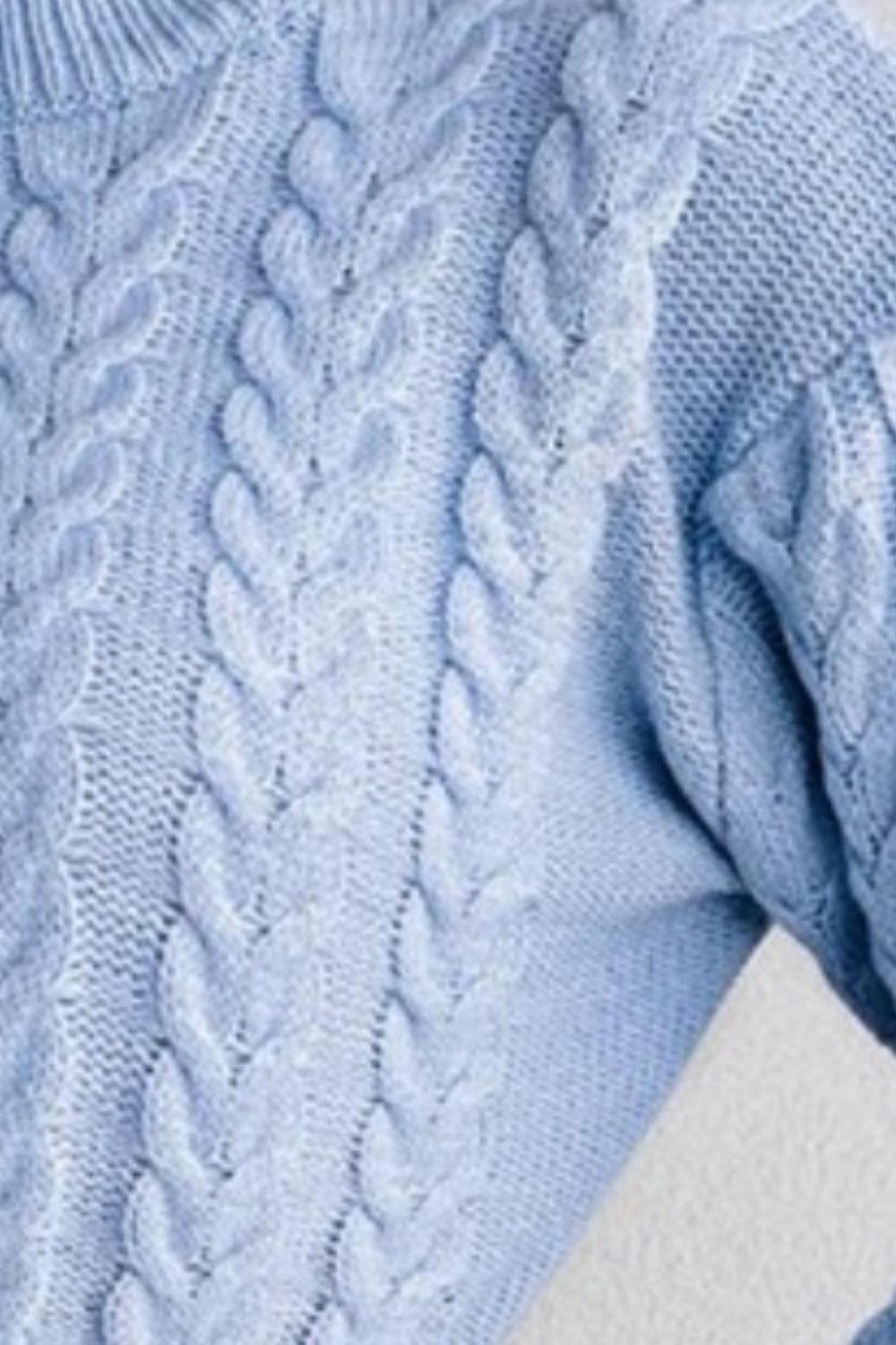 Keep Calm Cropped Sweater -Blue