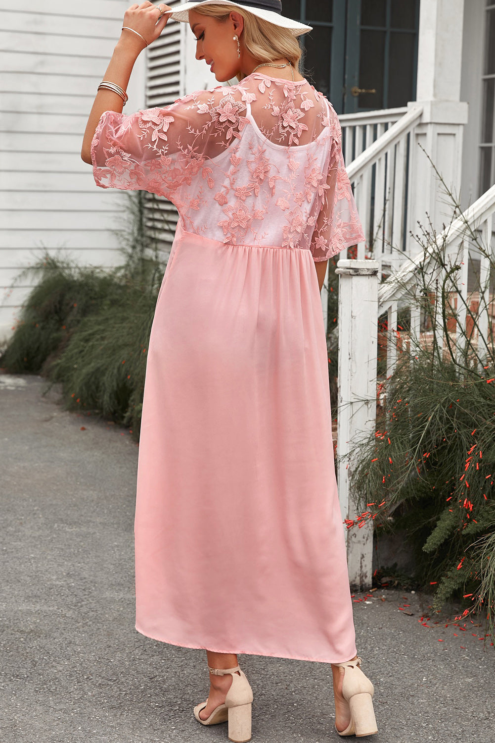 Floral Mesh Lace Kimono