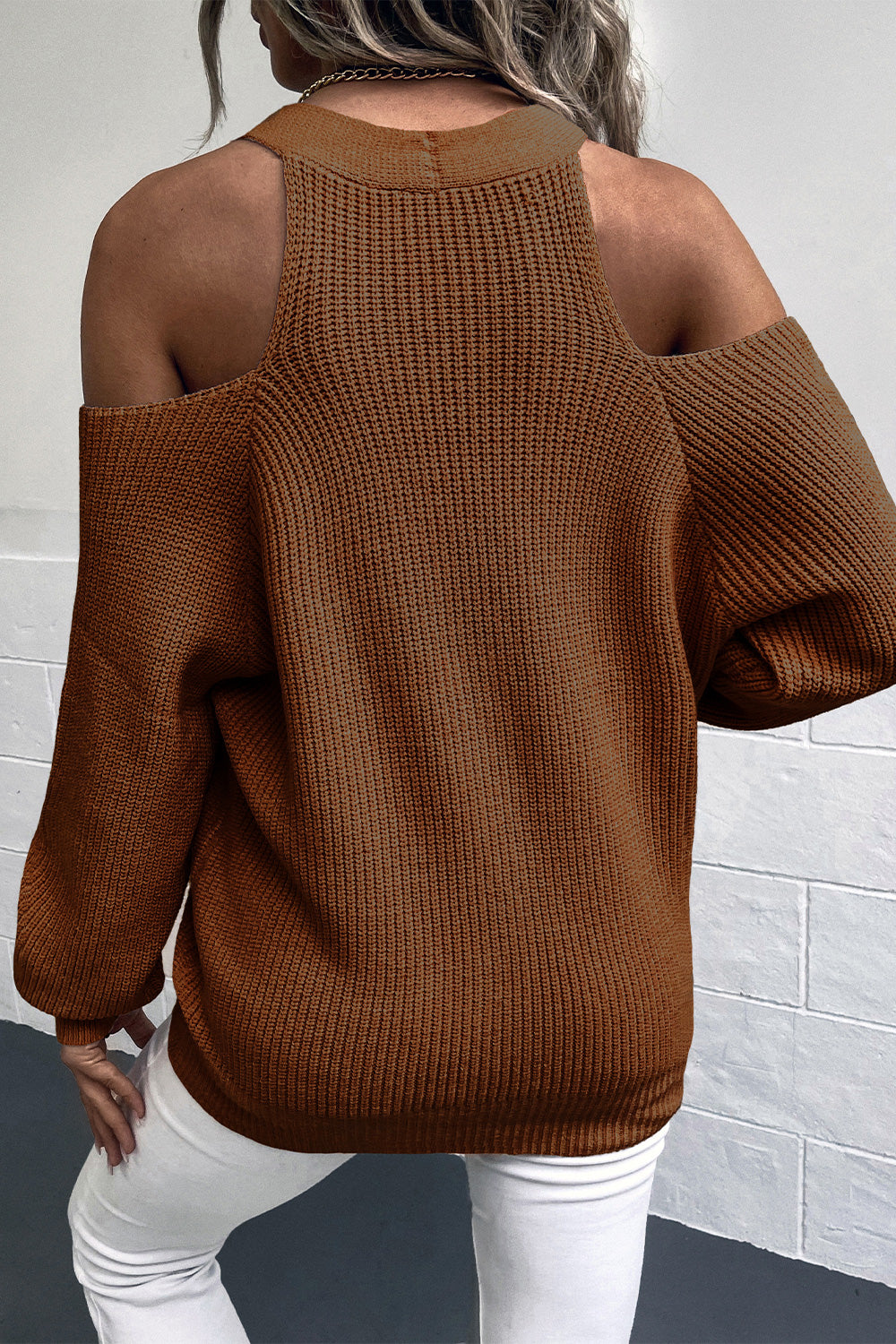 Cold Shoulder Cardigan -Khaki