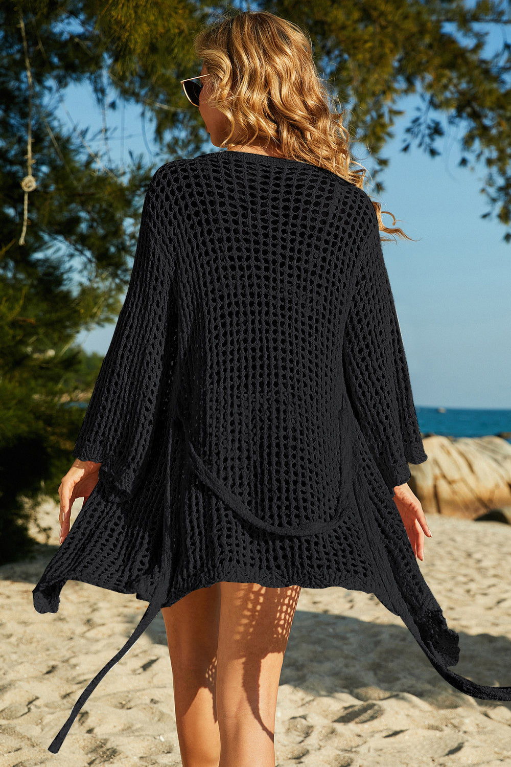 Classy Beach Vibes Openwork Crochet Cover Up