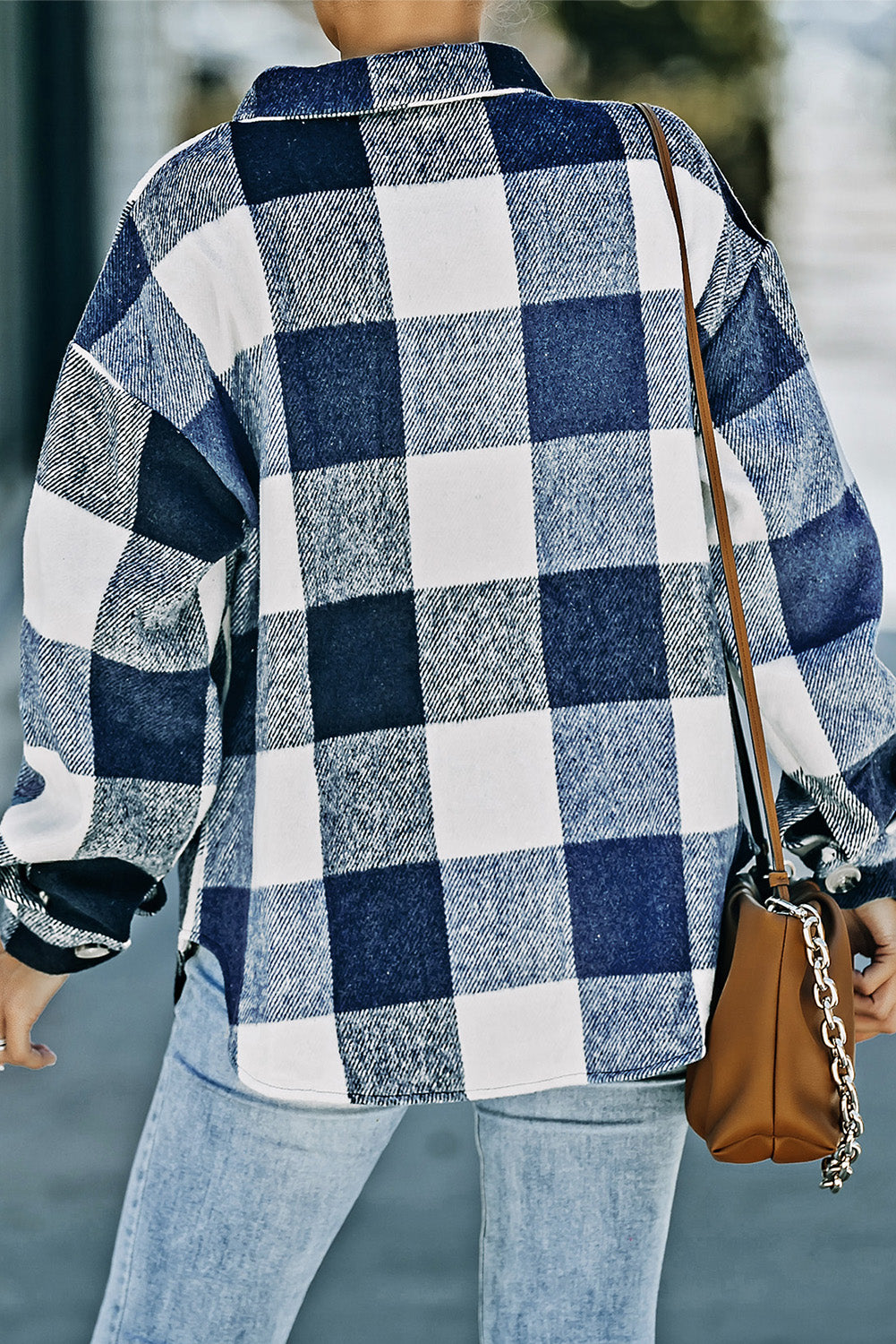 Weekend Getaway Plaid Jacket -Light Mauve
