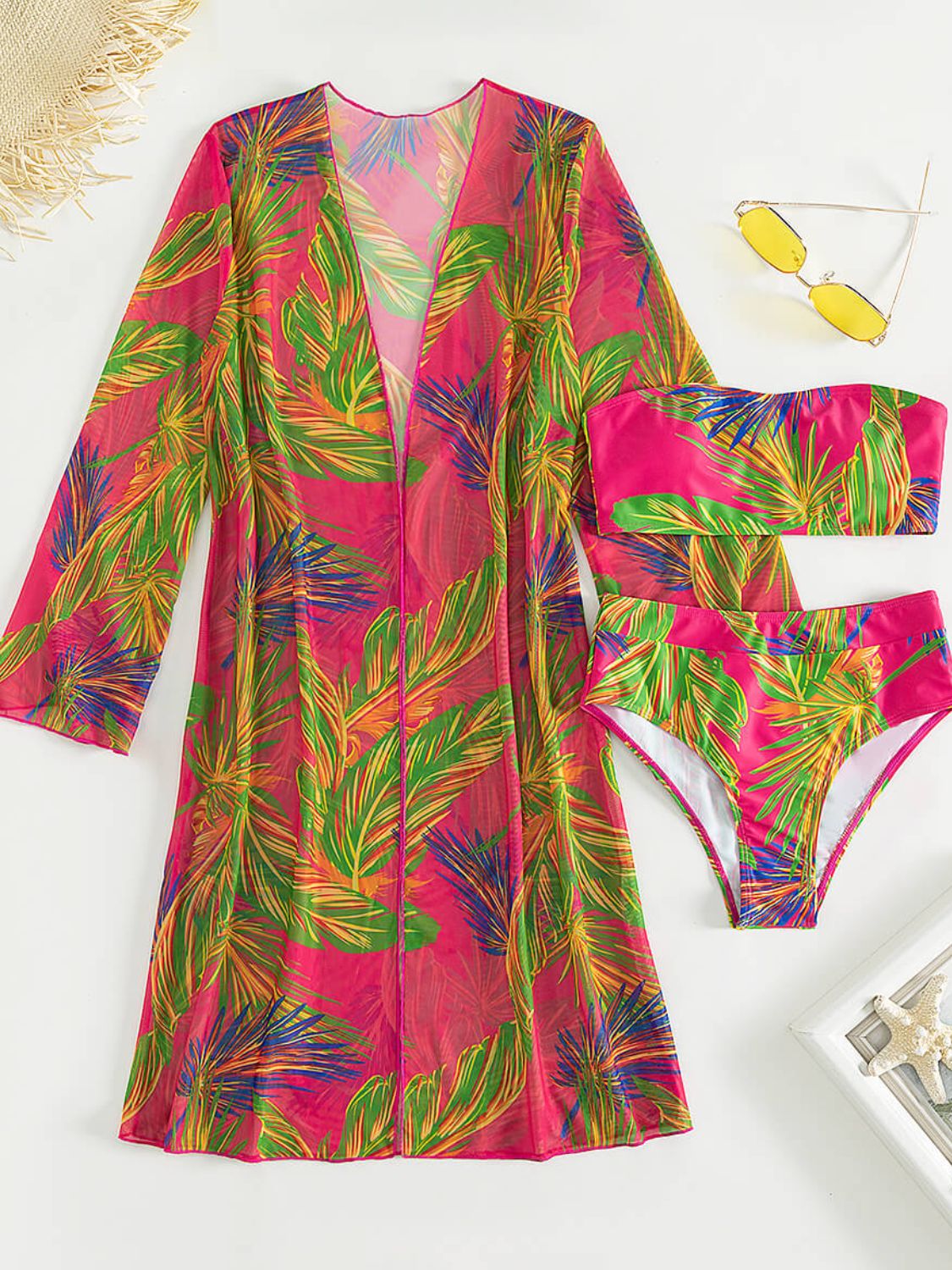 Botanical Three-Piece Swim Set