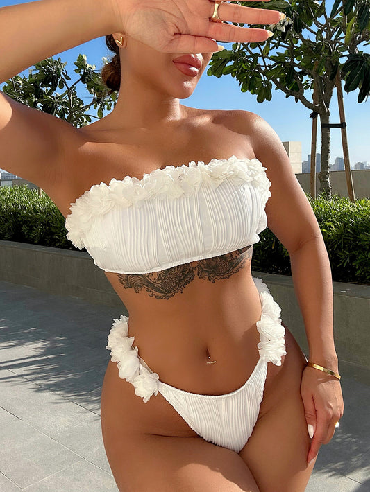 Kill Em W/ Kindness Applique Two-Piece Bikini Set