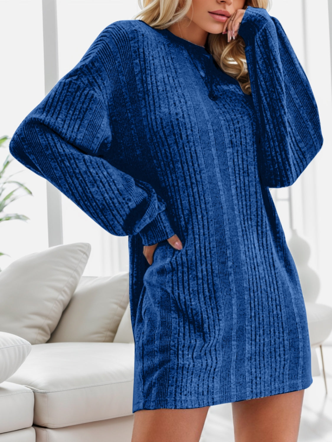 Live Love Lounge Sweater Dress -Grey