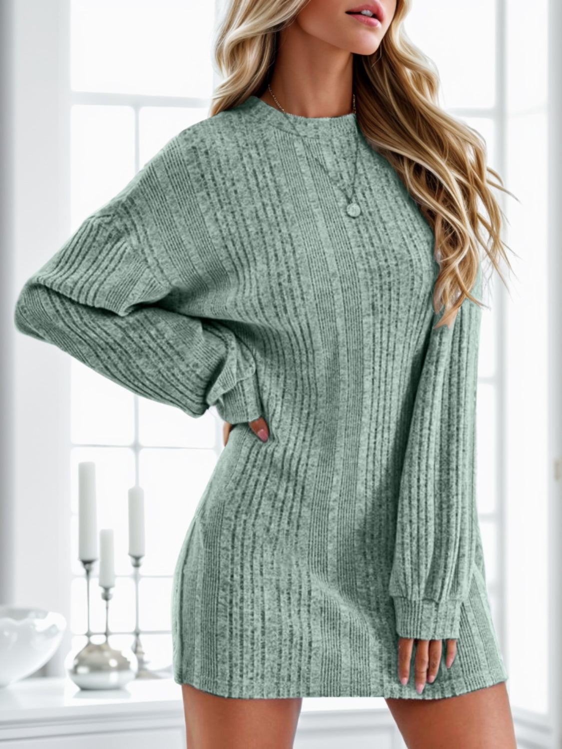 Live Love Lounge Sweater Dress -Grey